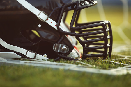 Rugby helmet closeup