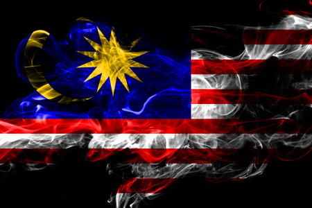 Malaysia colorful smoking flag