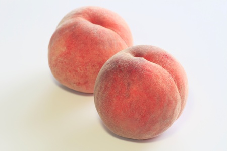 Stock photo fresh peaches isolated on white