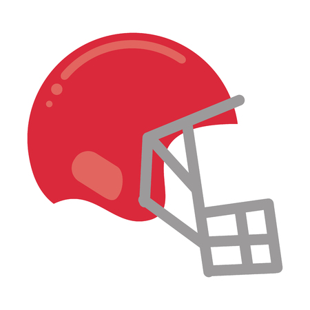 American football helmet equiment sideview vector illustration graphic design