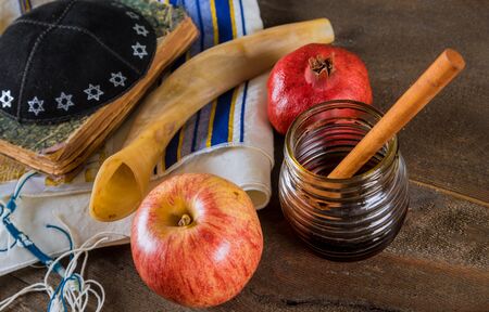 Jewish holiday rosh hashanah jewish new year holiday traditional symbols