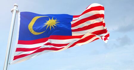 Malaysia flag waving loop