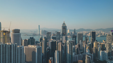 14 oct 2022 the city skyline of the west of chai wan