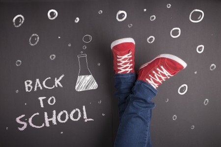 Creative concept with back to school theme