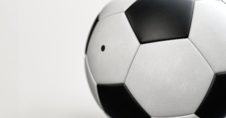 Soccer ball on a white background 3d rendering illustration Stock Photo