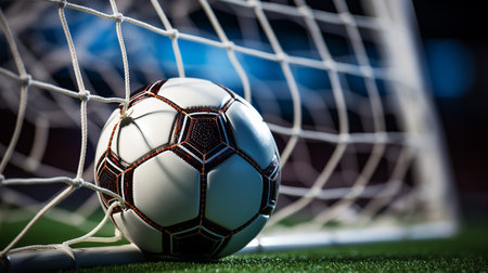 Soccer ball isolated on blurred background