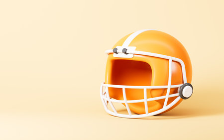 Cartoon protective helmet 3d rendering 3d illustration