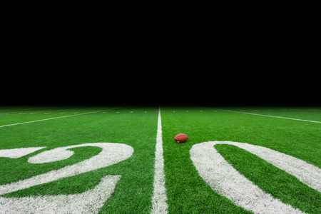 Football field with copy space Stock Photo