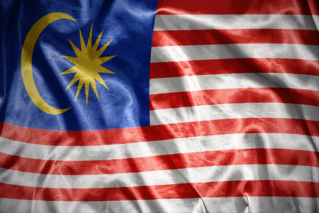 Waving and shining malaysian flag