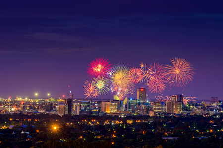 New year fireworks display in adelaide south australia