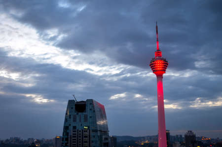 Nightview on menara tv tower in kuala lumpur