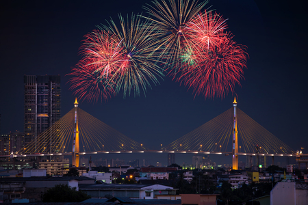 Beautiful firework display for celebration