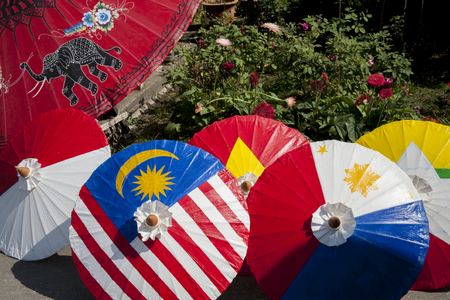 Umbrellas paper umbrellas colorful colorful background